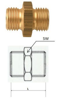 (D14M) G 1/4 x G 1/4 csatlakozású kettős karmantyú termék fő termékképe