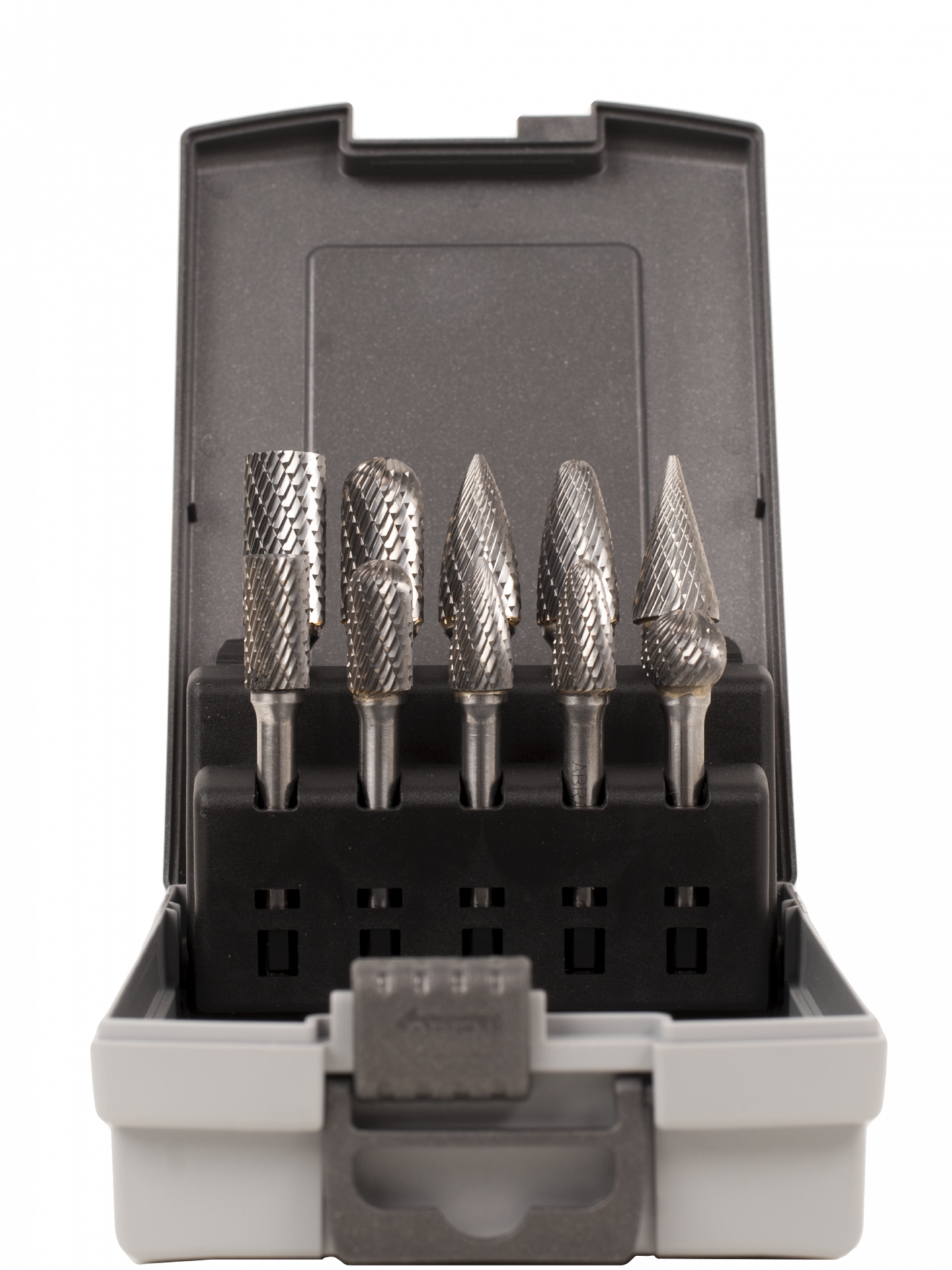 Abraboro No. 3 keményfém turbómaró készlet, 10 db, műanyag dobozban, kereszt fogazással termék fő termékképe