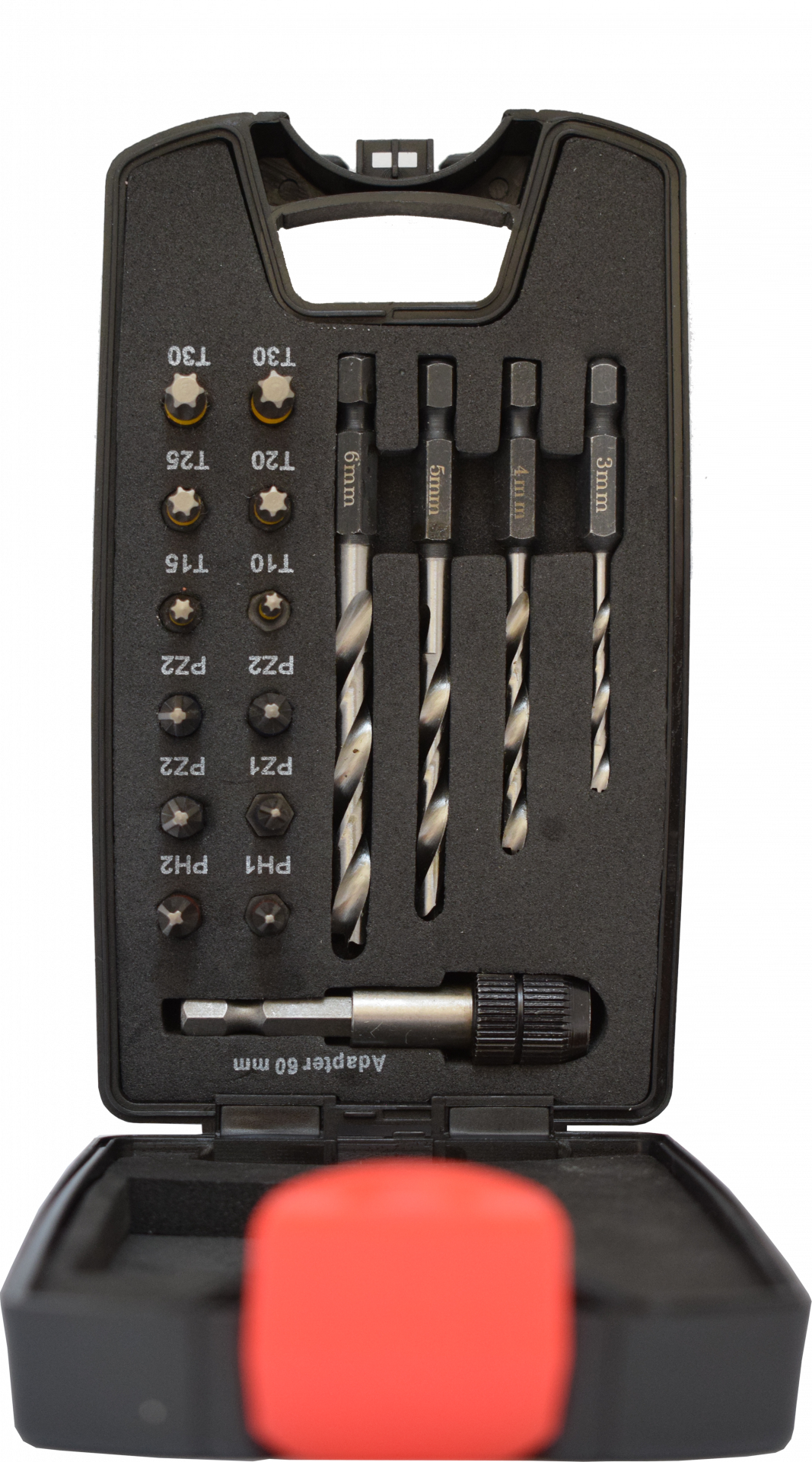 Abraboro 17 részes bit- és fafúró készlet, műanyag dobozban termék fő termékképe