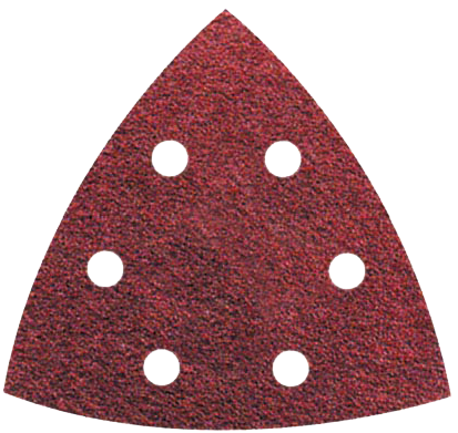 Abraboro 94 x 94 mm delta csiszolópapír 6 lyukkal, 40-es szemcseméret, 50 db/csomag termék fő termékképe