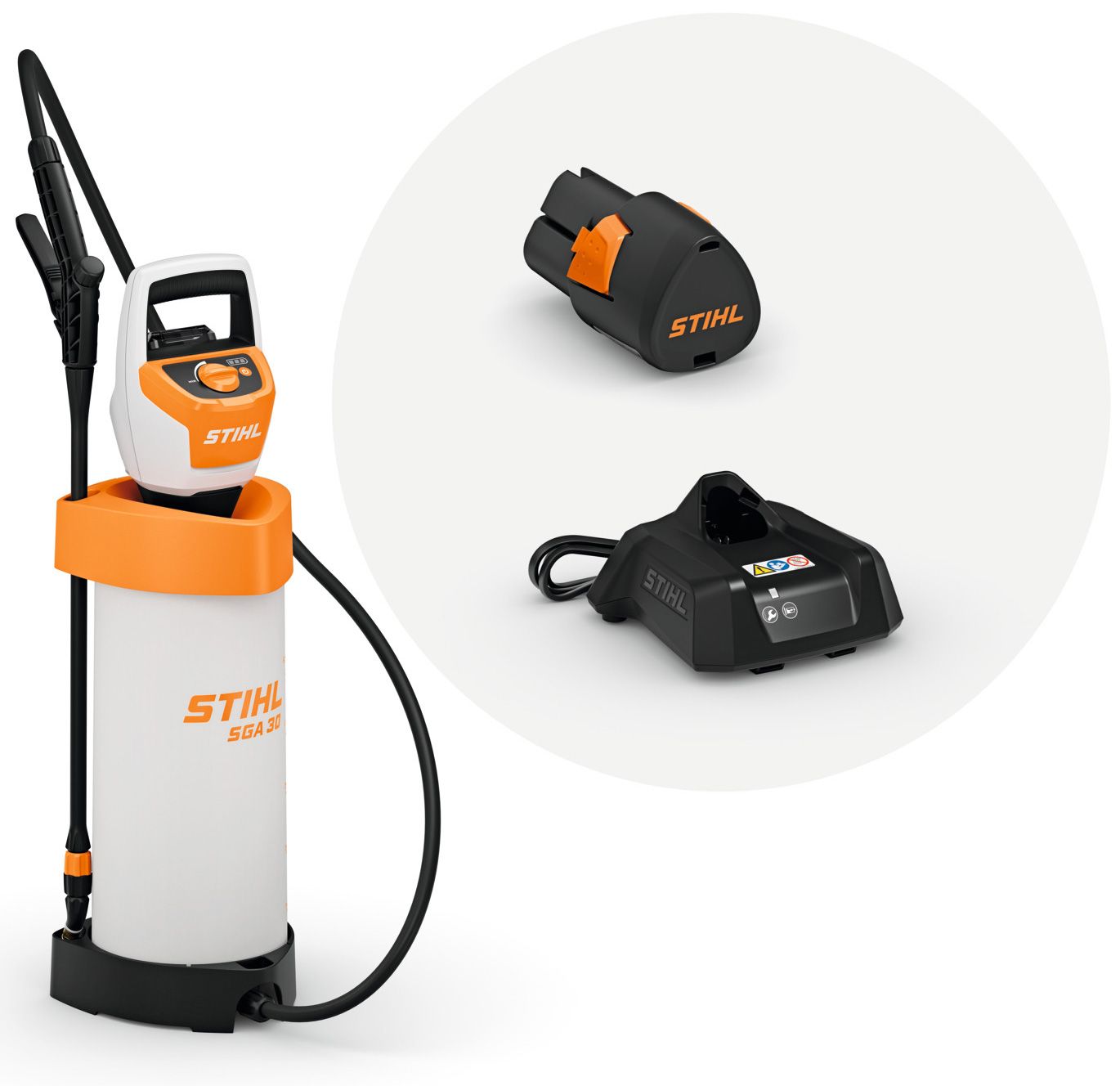 STIHL SGA 30 akkumulátoros permetezőgép (1 x 2.1 Ah Li-ion akkuval) termék fő termékképe