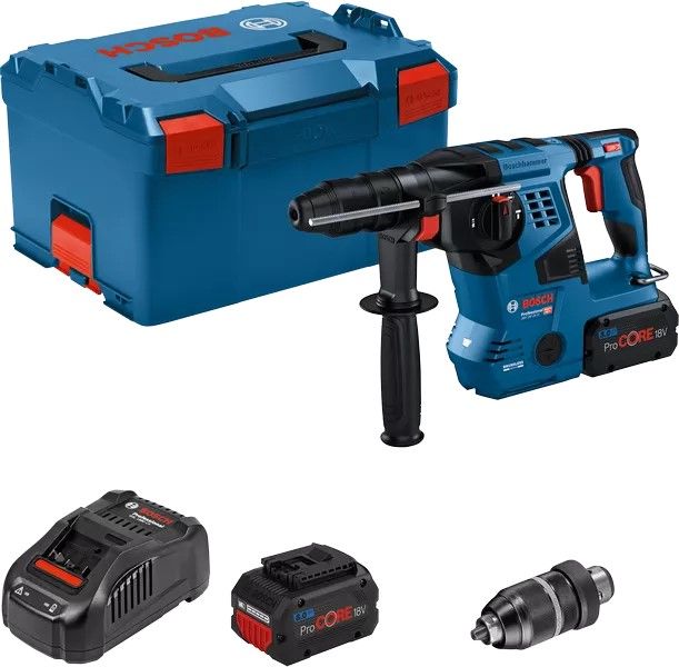 Bosch GBH 18V-28 CF akkus SDS-plus fúró-vésőkalapács (2 x 8.0 Ah Li-ion akkuval, L-BOXX-ban) termék fő termékképe